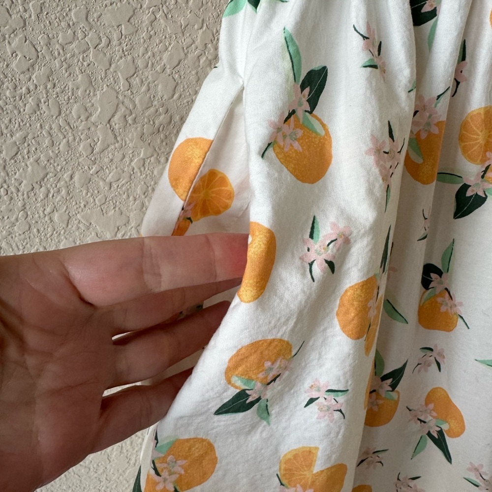 Kate Spade Orange Toss Square-Neck Midi Dress - Picture 8 of 9